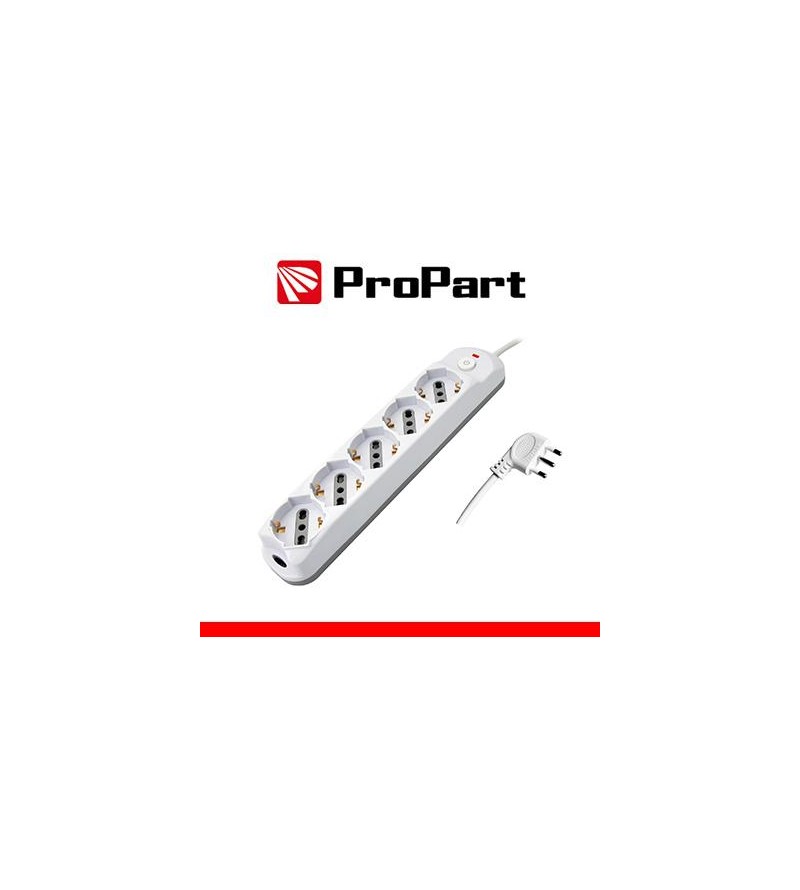 Multipresa 5pos bipasso/schuko + interrutt nuovo modello