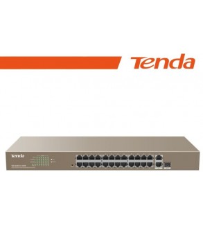 Tenda Switch PoE Web Smart 24 porte 10/100+2Gb+2SFP 440W - EOL | TEF1226P-24-410W