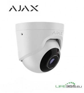 Ajax Telecamera Dome IP PoE (TurretCam) (5 Mp/2.8 mm) bianco