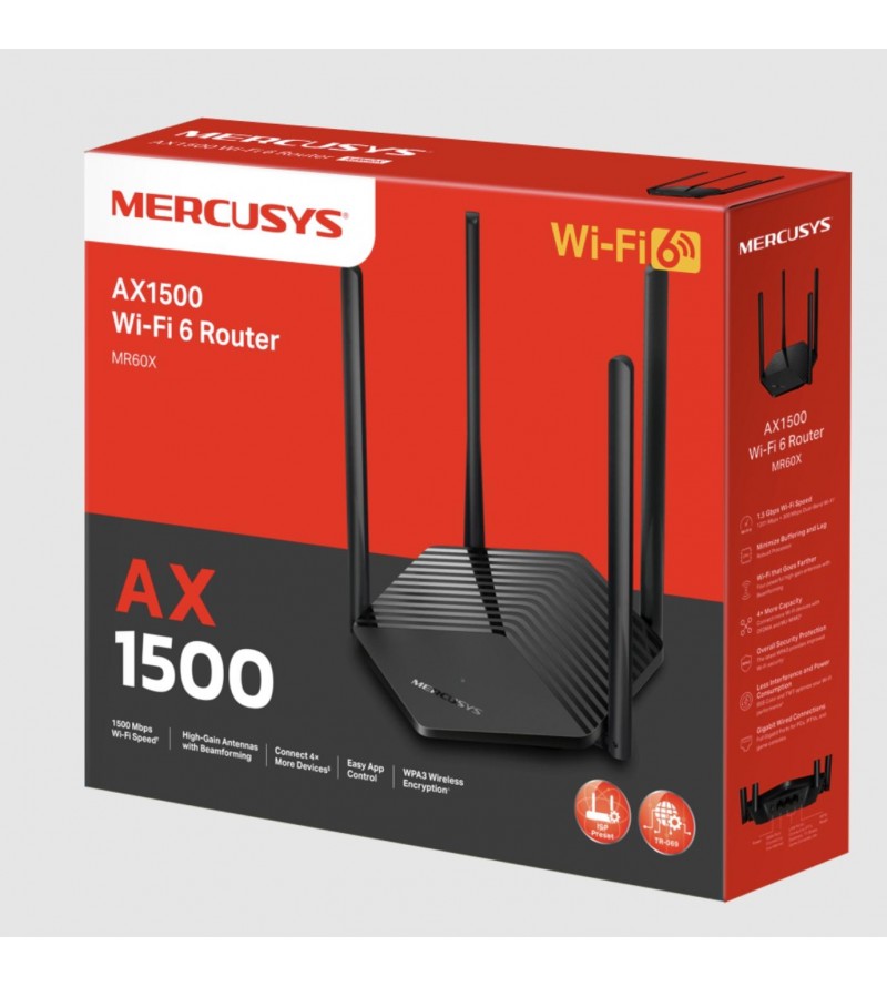Mercusys Router AX1500 WiFi 6 Agile Config - MR60X