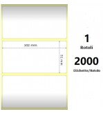 White 102x51mm, 2000 Et/Rotolo Z-2000D 4x2x3 Core, 1 Rolls