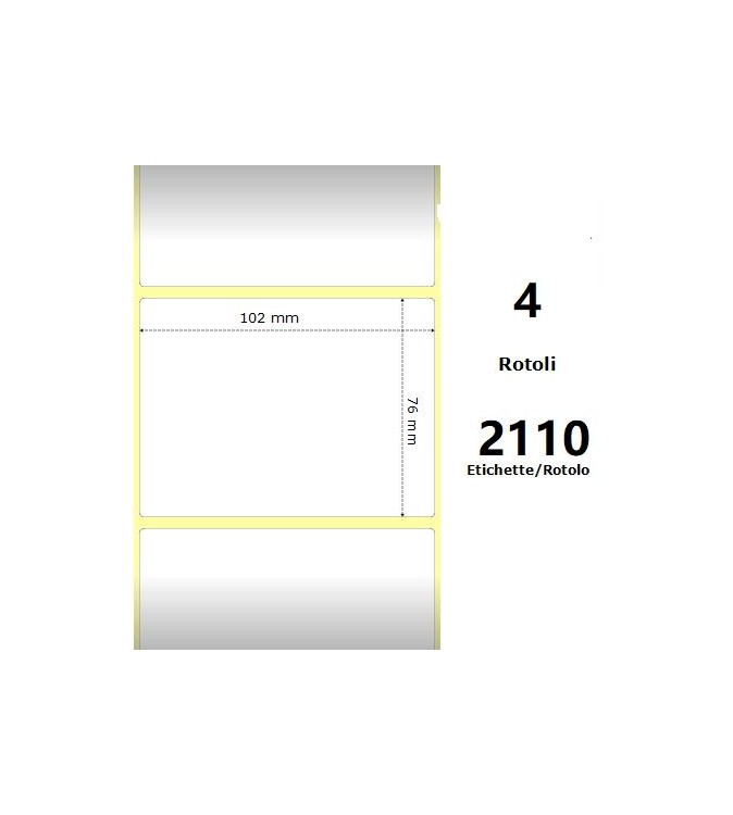 White 102x76mm,2110 Et/Rotolo Z-1000D, 4x3x3 Core ,4 Rolls
