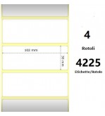 White 102x38mm, 4225 Et/Rotolo Z-2000D,4x1.5x3Core, 4 Rolls