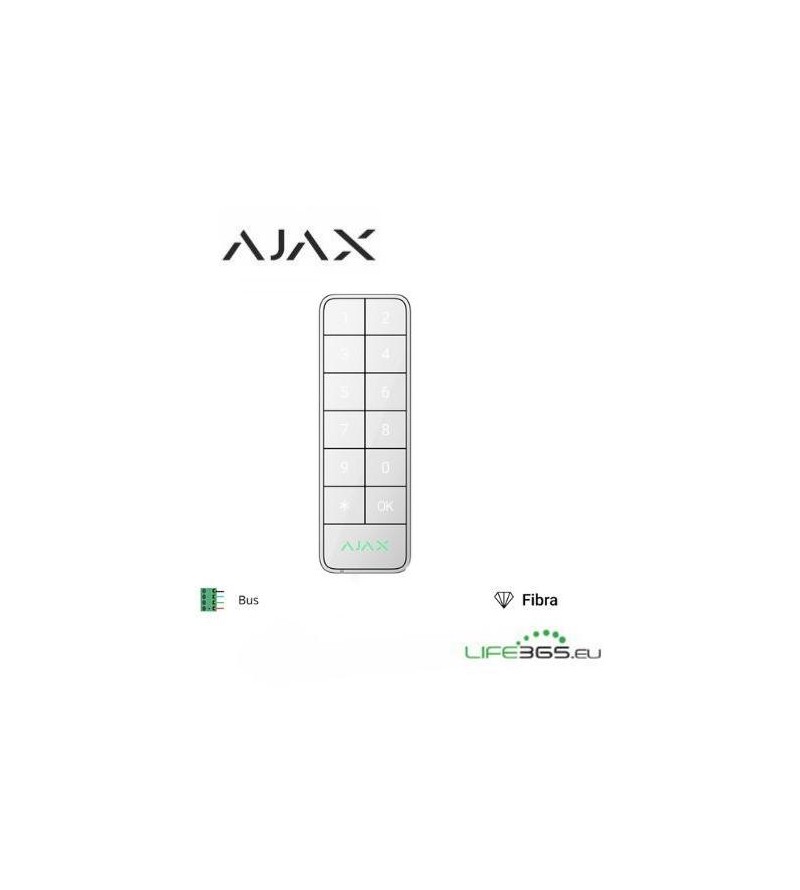 Ajax Superior Keypad Fibra white Outdoor - Tastiera cablata per esterni bianco