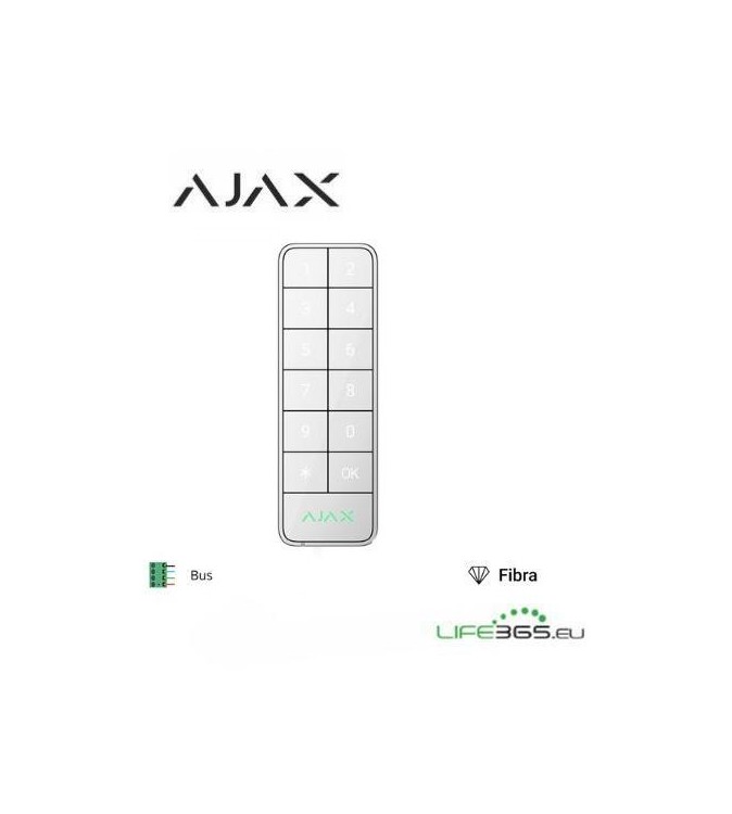 Ajax Superior Keypad Fibra white Outdoor - Tastiera cablata per esterni bianco