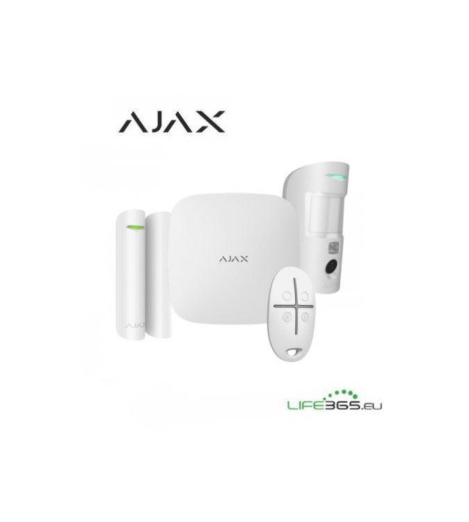 Ajax StarterKit Cam Plus HDR Bianco Wi-Fi / 4G / Ethernet