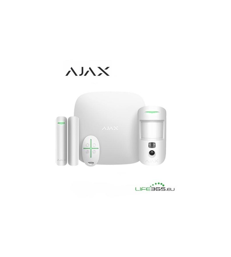 Ajax Kit di base con videocamera avanzato PLUS WI-FI(StarterKit Cam Plus) bianco