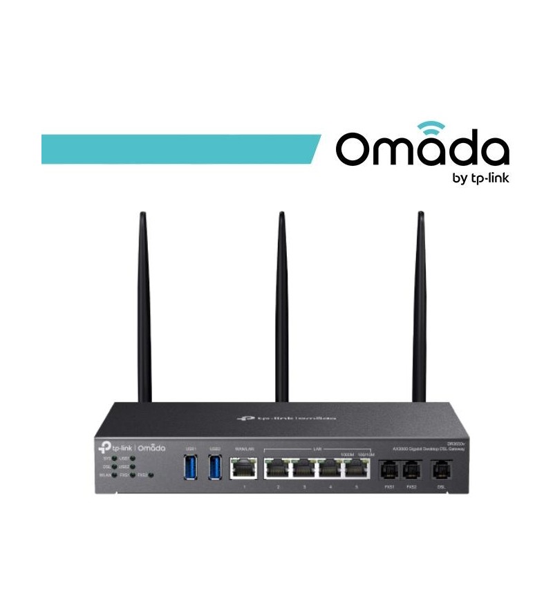 Omada Gateway Desktop Gigabit Wi-Fi 6 AX3000 DSL - DR3650v