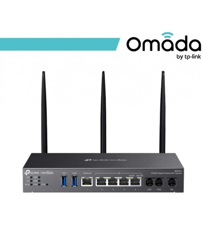 Omada Gateway Desktop Gigabit Wi-Fi 6 AX3000 DSL - DR3650v
