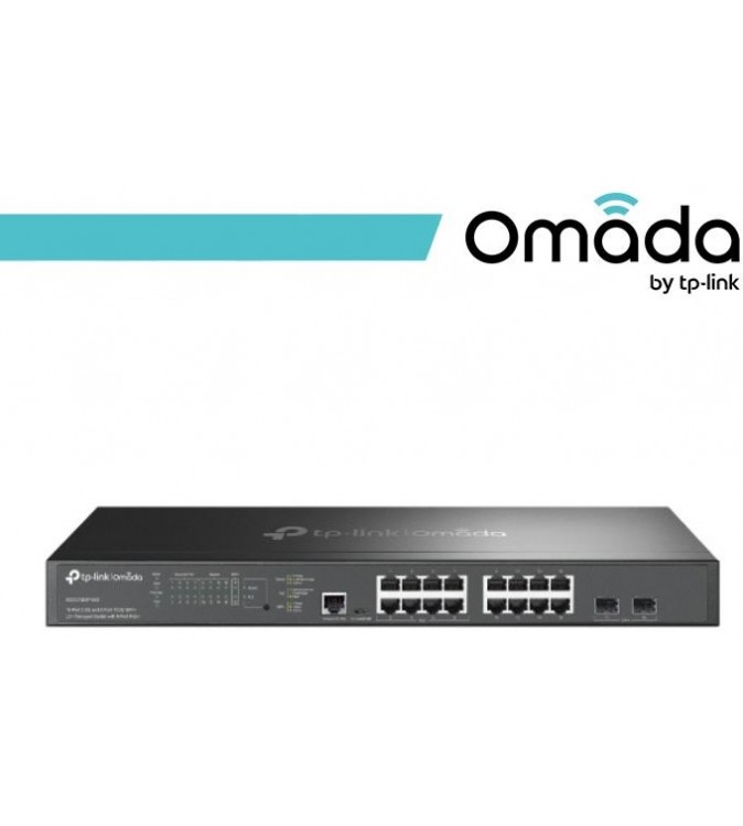 Omada Switch Managed L2+ con 16 Porte 2.5G, 8 PoE+, 2 10GE SFP+ - SG3218XP-M2