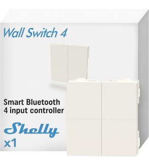 Shelly BLU Wall Switch 4 (Stand Alone) - Pulsante a muro Bluetooth 4 tasti