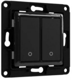 Shelly Wall Switch 2 - Pulsanti filari da parete 2 tasti nero con supp relay