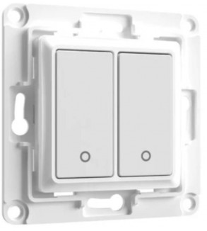Shelly Wall Switch 2 - Pulsanti filari da parete 2 tasti bianco con supp relay