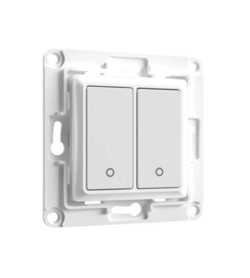 Shelly Wall Switch 2 - Pulsanti filari da parete 2 tasti bianco con supp relay