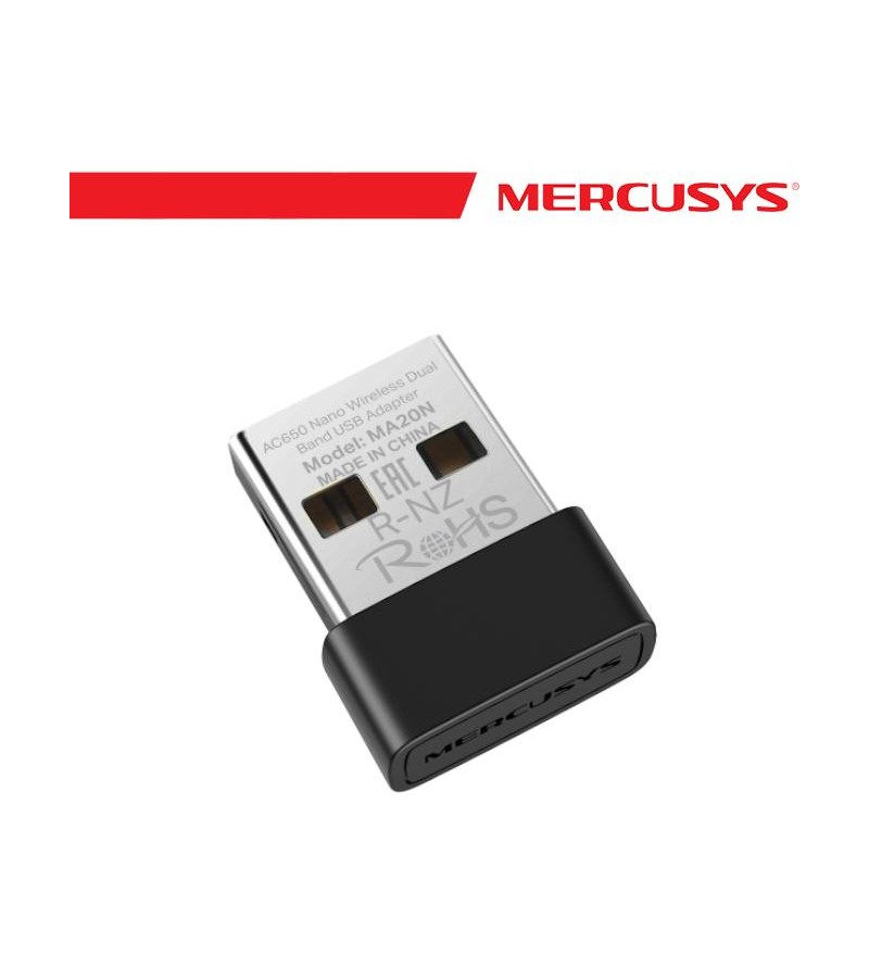 Mercusys AC650 Nano Wireless Dual Band USB Adapter - MA20N