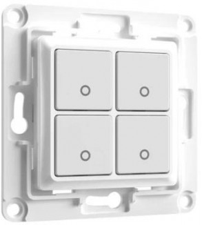 Shelly Wall Switch 4 - Pulsanti filari da parete 4 tasti bianco con supp relay