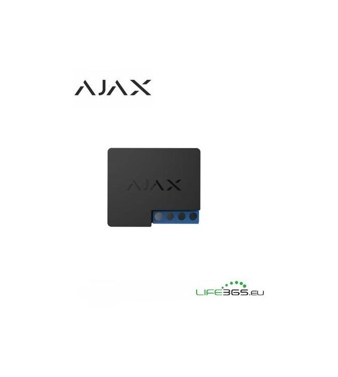 Ajax WallSwitch relay di potenza per controllo remoto alimentazione AC nero