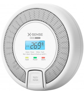 X-Sense Sensore CO-Monossido di Carbonio Autonomo a batteria sostituibile