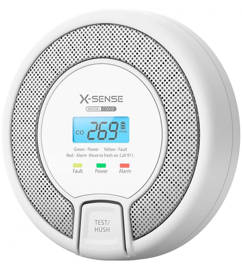 X-Sense Sensore CO-Monossido di Carbonio Autonomo a batteria sostituibile