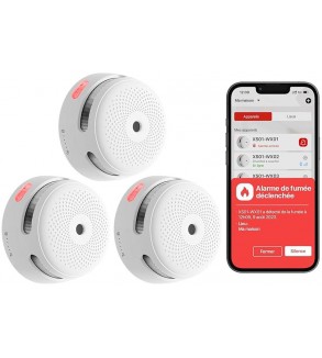 X-Sense KIT 3x Sensori Fumo Link+PRO a batteria sostituibile con centralina RF