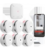 X-Sense KIT 6x Sensori Fumo Link+PRO a batteria sostituibile con centralina RF