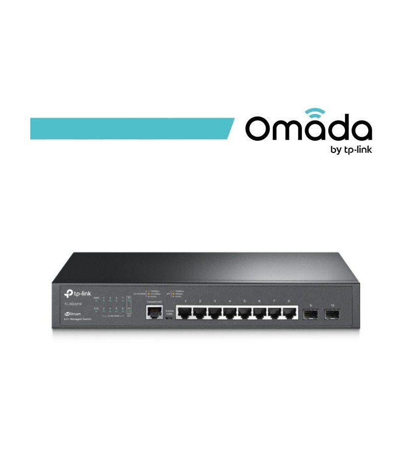 Omada Switch Managed L2+ con 8 Porte Gigabit e 2 Slot SFP - SG3210