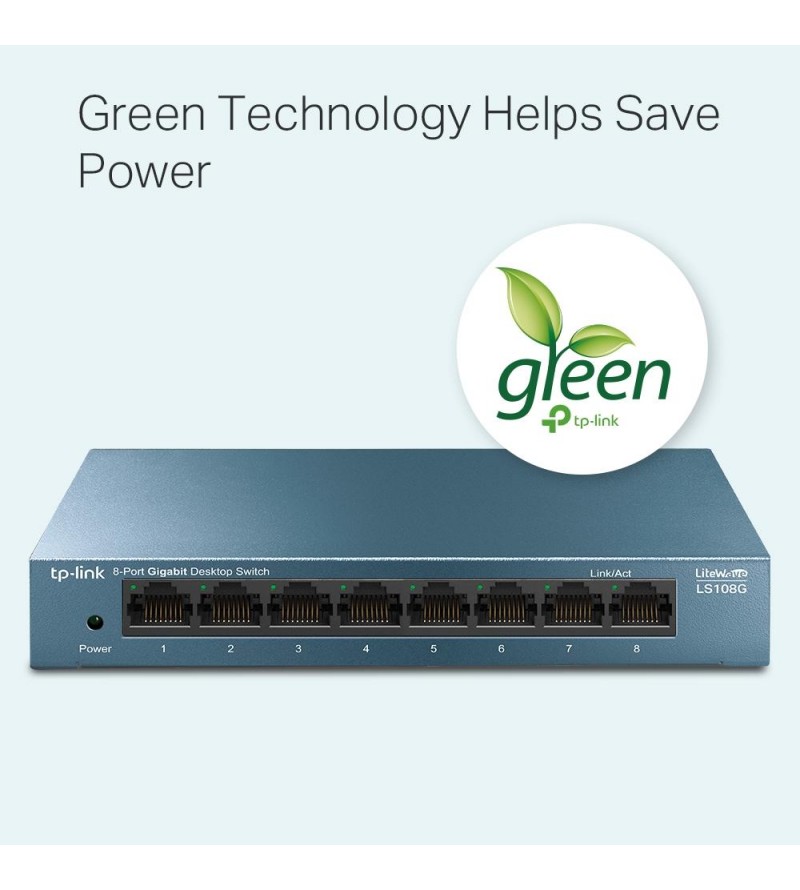 Switch Desktop 8 Porte RJ45 10/100/1000Mbps Auto-MDI/MDIX