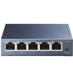 Switch 5 Porte Gigabit Plug & Play case in acciaio TL-SG105