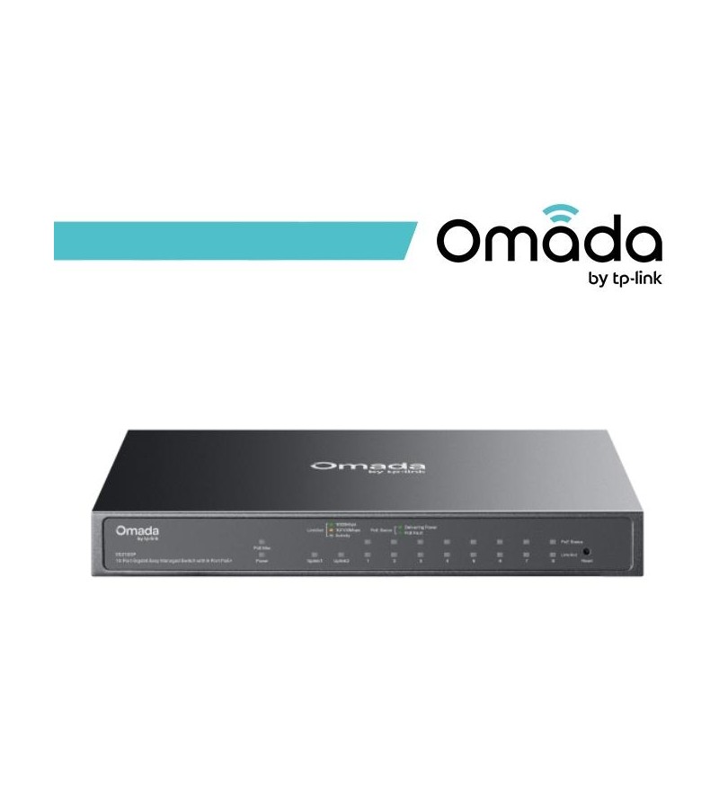 Omada Switch Gigabit Easy Managed a 10 porte con 8 porte PoE+ - ES210GP