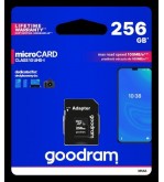 GoodRAM microSD 256GB class 10 UHS I + adapter - retail blister - M1AA-2560R12