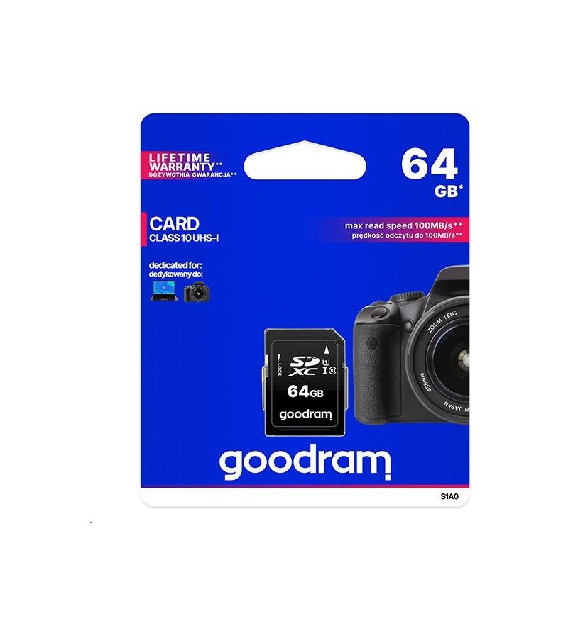 GoodRAM Scheda SD 64GB SDXC GoodRAM - retail blister - S1A0-0640R12