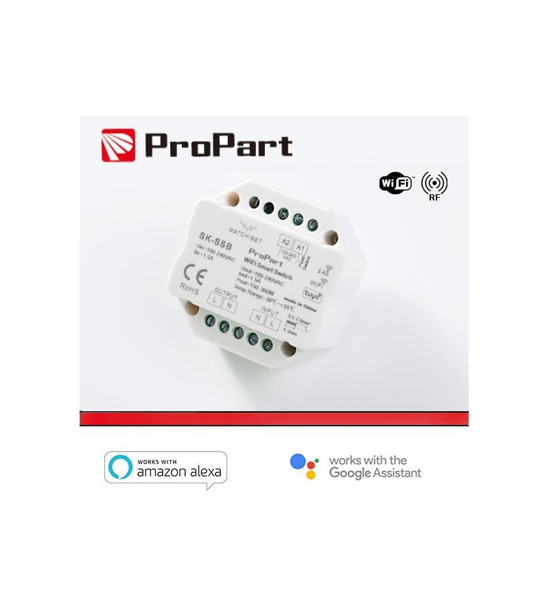 Modulo Smart Pulsante 220V AC 1CHx1.5A Wi-Fi+RF 2.4G
