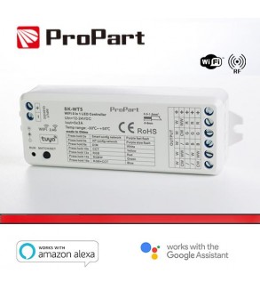 Ricevitore DIM 12/24V DC, 5CH*3A, Wi-Fi+RF2.4G RGB+CCT