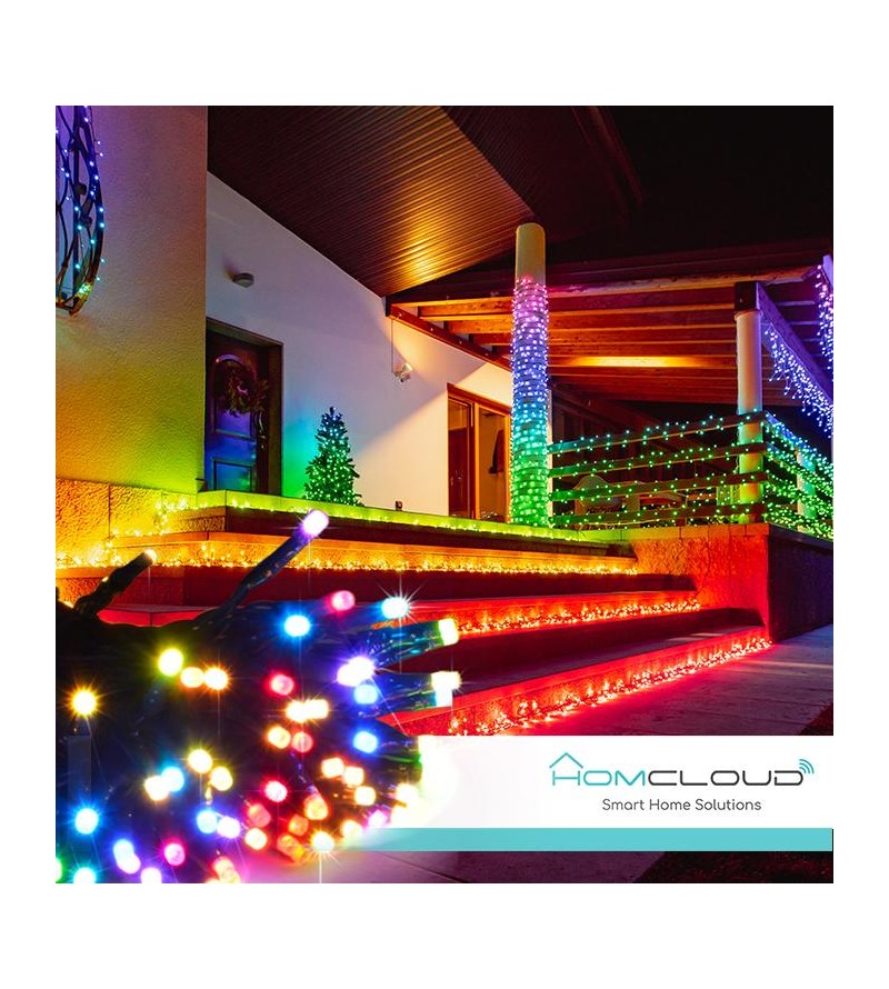 Stringa di 200 Luci decorative Smart a Led RGB-IC Wi-Fi+Bluetooth 20Metri