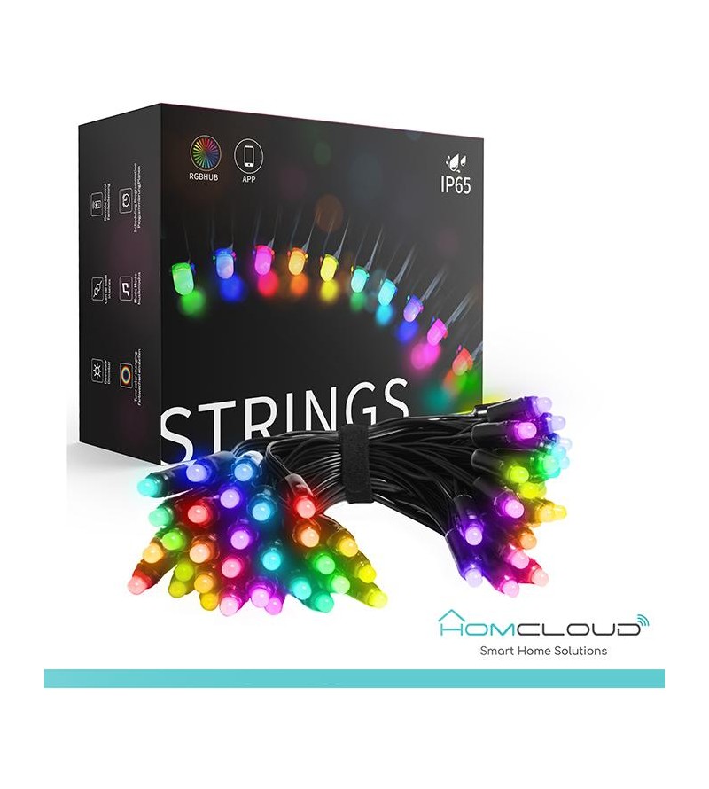Stringa di Luci decorative a Led Smart OUTDOOR RGB-IC Wi-Fi+Bluetooth 10M IP65