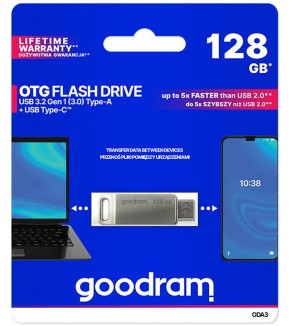 GoodRAM DUALDRIVE OTG 128GB USB 3.2 + type C - ODA3-1280S0R11