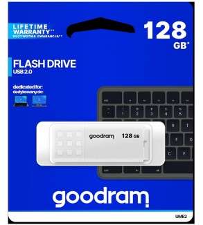 GoodRAM Pendrive 128GB UME2 white USB 2.0 - retail blister - UME2-1280W0R11
