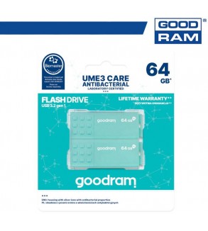 GoodRAM Pendrive 64GB UME3 - ANTIBATTERICA - USB3.0 - 2-pack - UME3-0640CRR11-2P