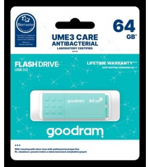GoodRAM Pendrive 64GB UME3 CARE - ANTIBATTERICA - USB 3.0 - UME3-0640CRR11