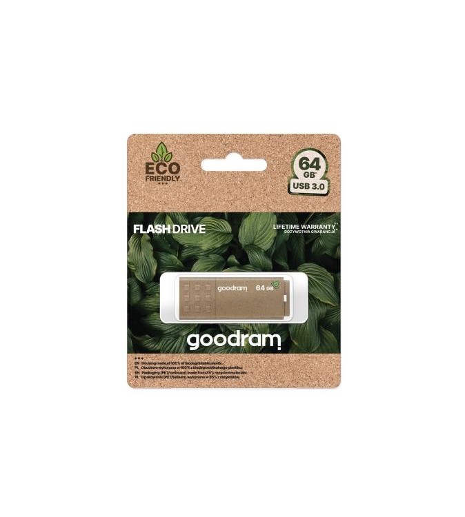 GoodRAM Pendrive 64GB UME3 GREEN USB 3.0 - retail blister - UME3-0640EFR11