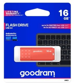 GoodRAM Pendrive 64GB UME3 orange USB 3.0 - retail blister - UME3-0640O0R11