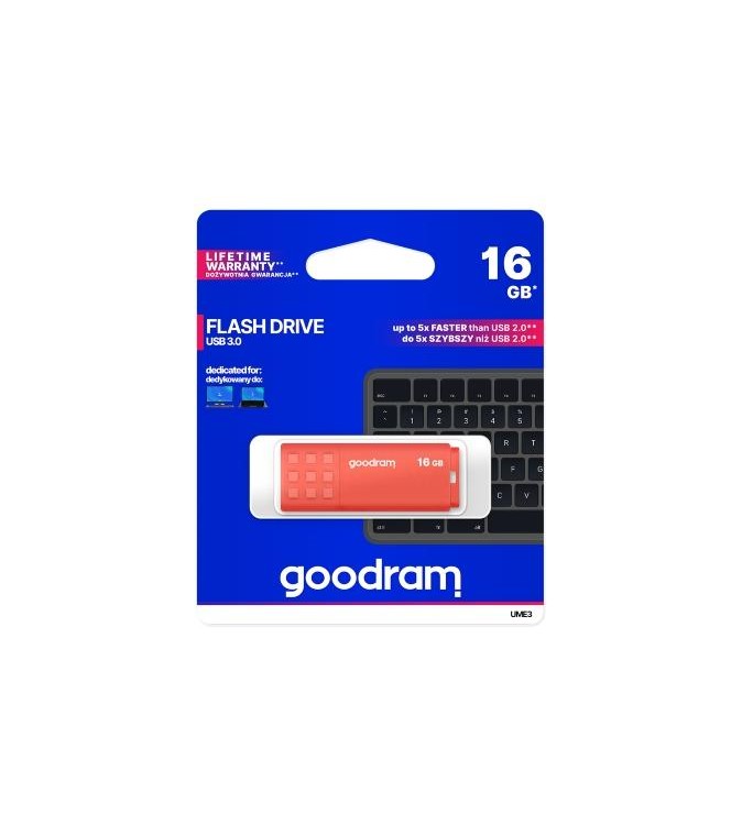 GoodRAM Pendrive 64GB UME3 orange USB 3.0 - retail blister - UME3-0640O0R11