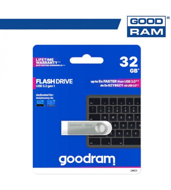 GoodRAM Pendrive 32GB UNO3 USB 3.2 - retail blister - UNO3-0320S0R11