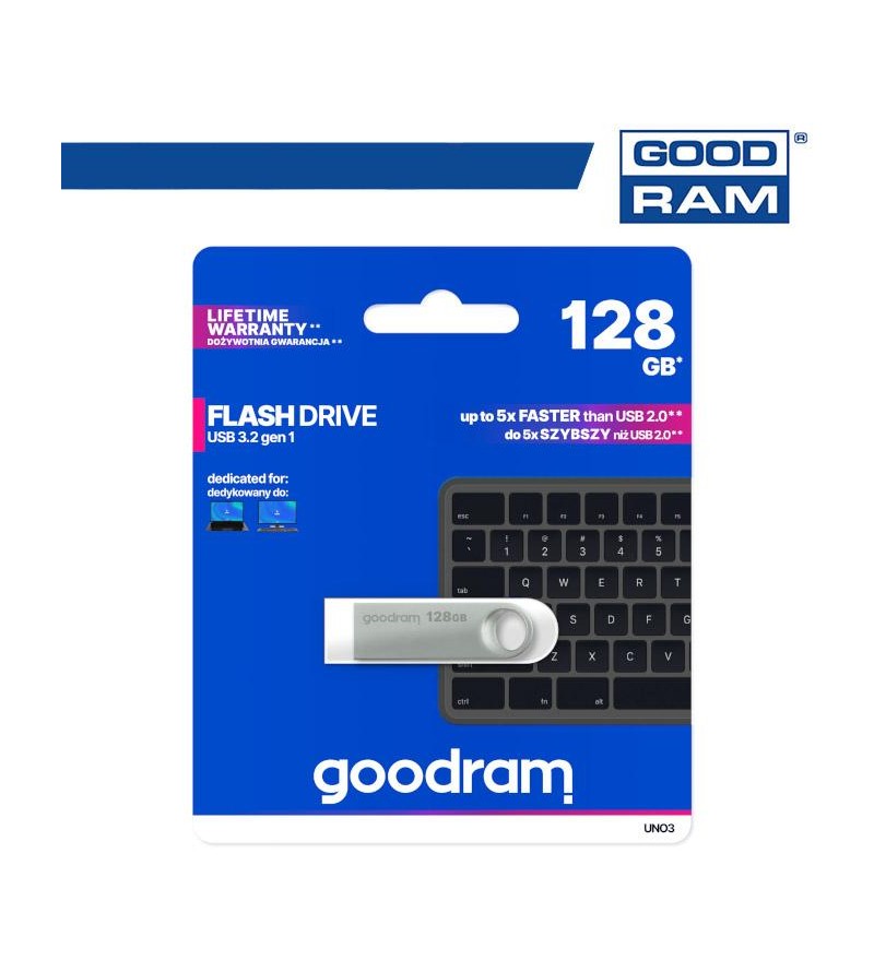 GoodRAM Pendrive 128GB UNO3 USB 3.2 - retail blister - UNO3-1280S0R11