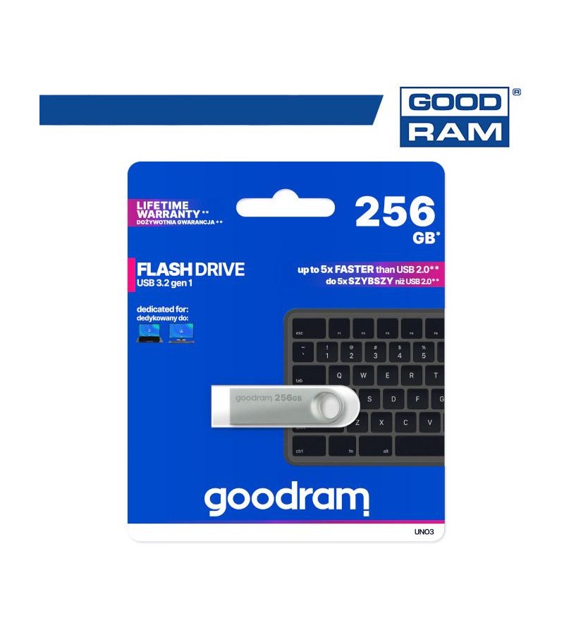 GoodRAM Pendrive 256GB UNO3 USB 3.2 - retail blister - UNO3-2560S0R11