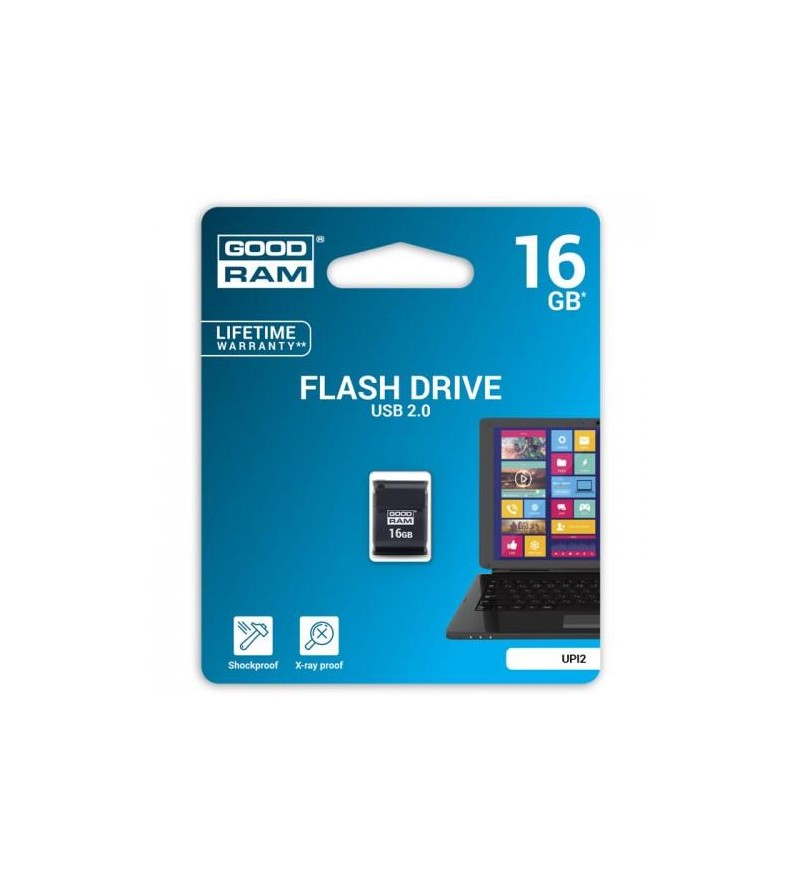 Goodram Pendrive UPI2 16GB USB MINI 2.0 blk - retail blister - UPI2-0160K0R11
