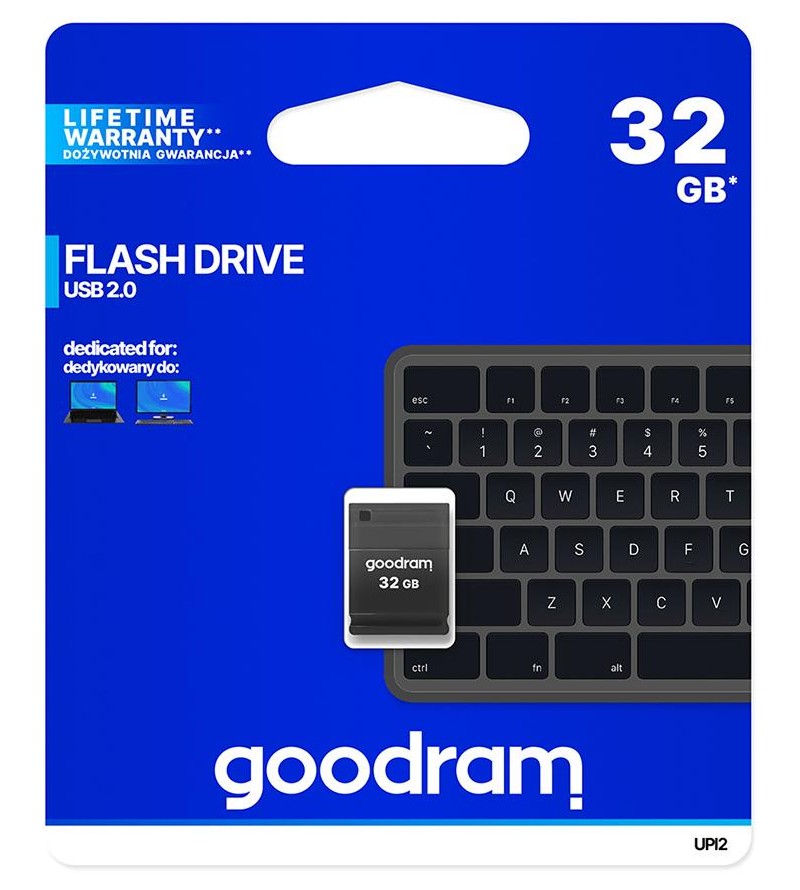 Goodram Pendrive UPI2 32GB USB MINI 2.0 blk - retail blister - UPI2-0320K0R11