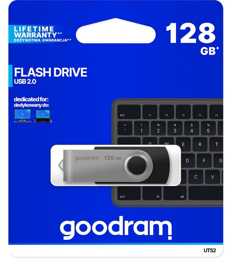 GoodRAM Chiavetta/Pendrive USB Twister 128GB nera USB 2.0 - UTS2-1280K0R11