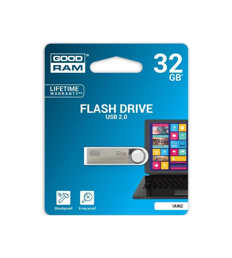 GoodRAM Pendrive 32GB UNN2 metal USB 2.0 - retail blister - UUN2-0320S0R11