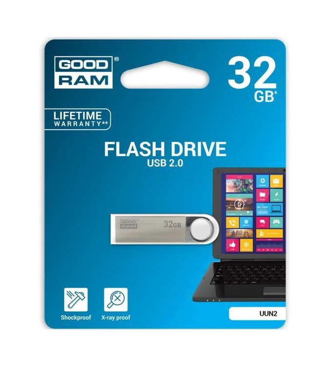 GoodRAM Pendrive 32GB UNN2 metal USB 2.0 - retail blister - UUN2-0320S0R11